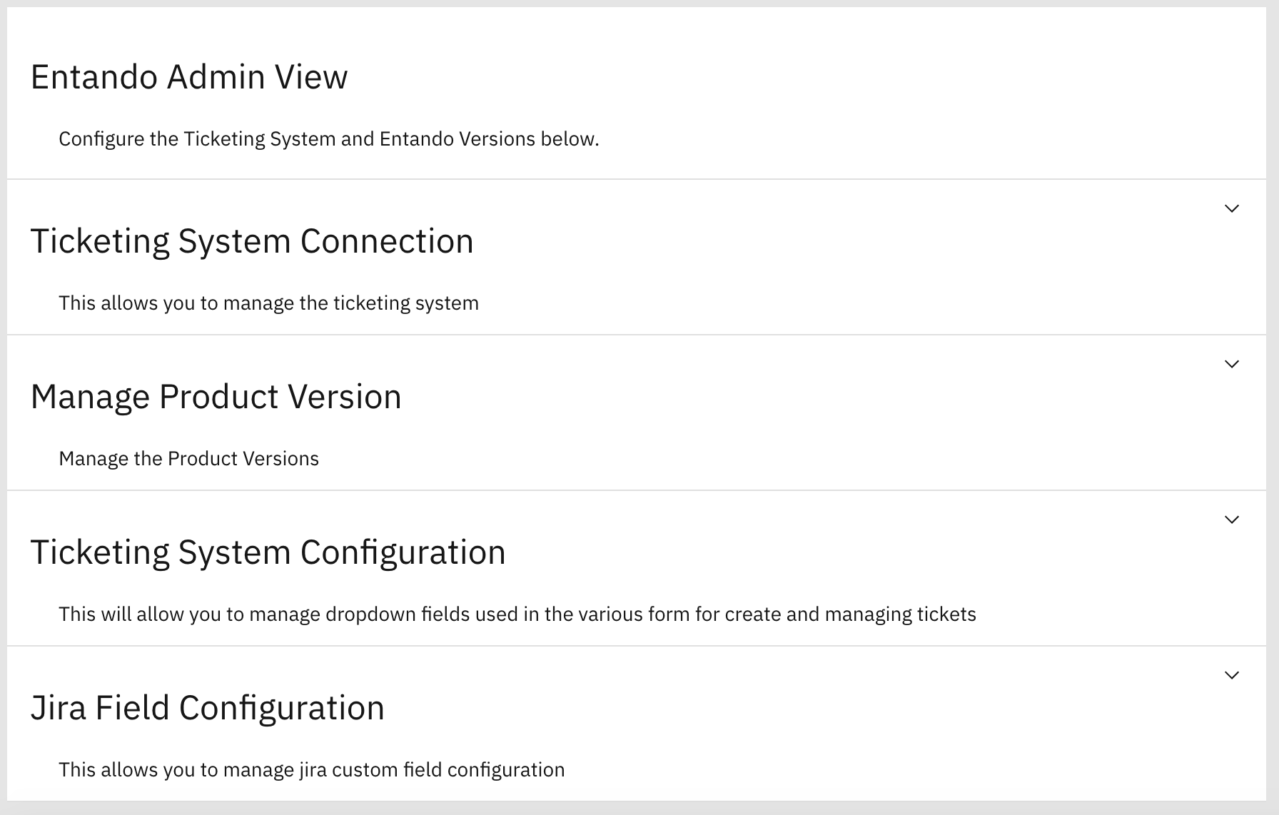 Customer Portal Admin Config page