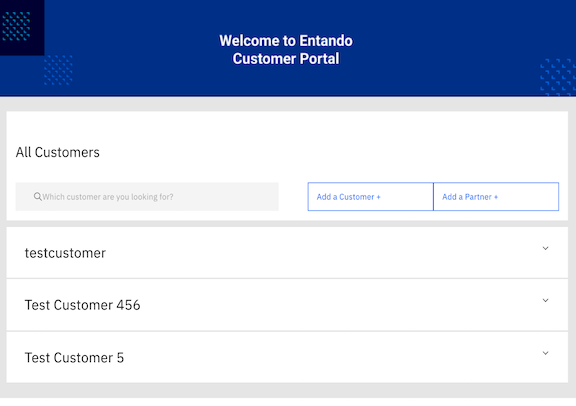 Customer Portal Landing Page